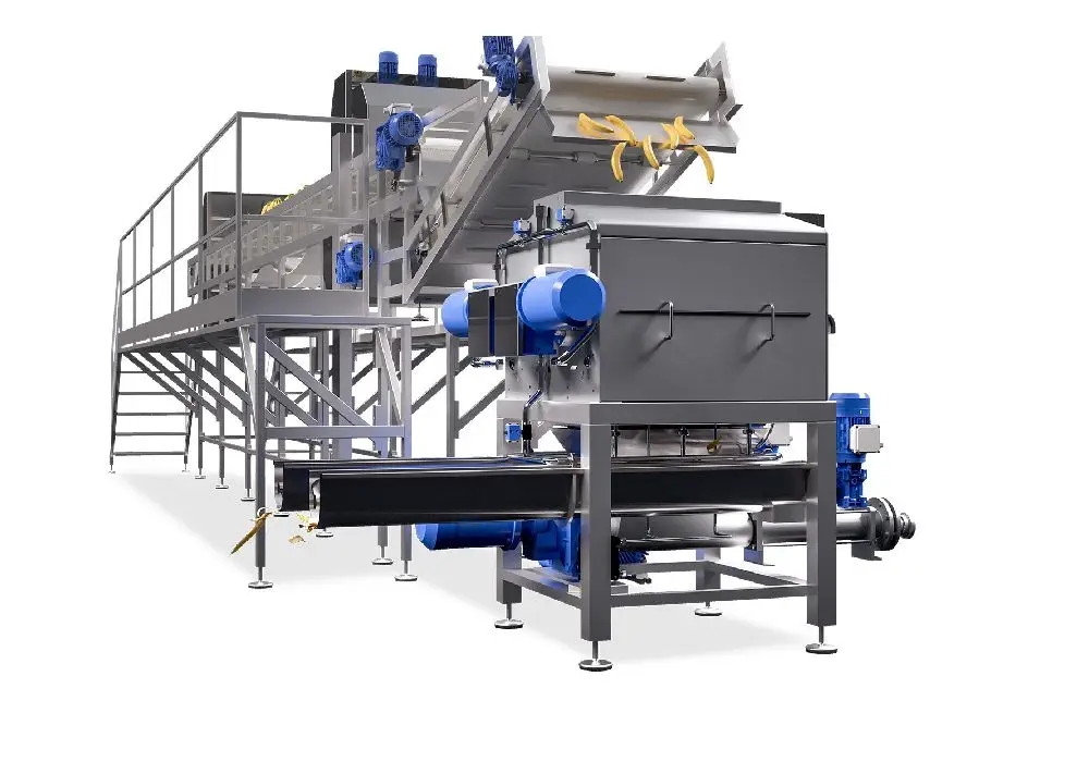 Thiết bị tách bóc vỏ chuối tự động